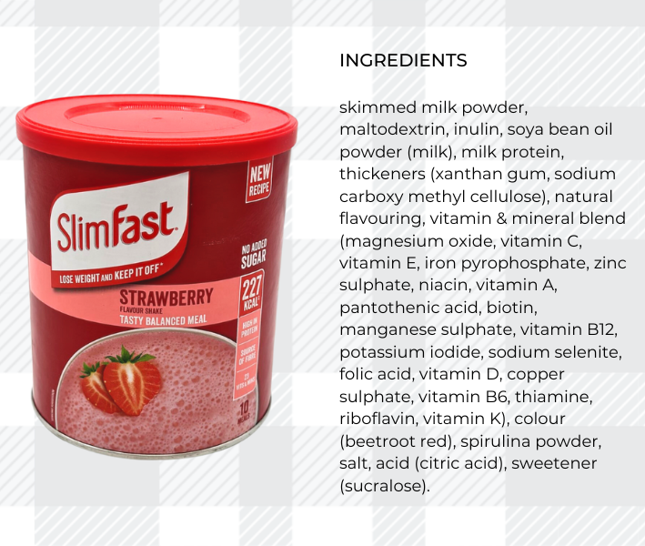 AETN Creations SlimFast Diet Meal Shake Bundle - High Protein Shake Pack of 3 in 10 Servings Strawberry Flavour plus AETN Creations Fridge Magnet, Tape Measure and Meal Planner