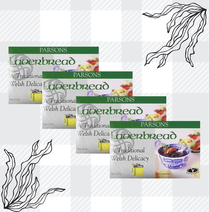 AETN Creations Parsons Laverbread Bundle Pack Consist Of 4x120g Plus Fridge Magnet Nutritious Welsh Delicacy