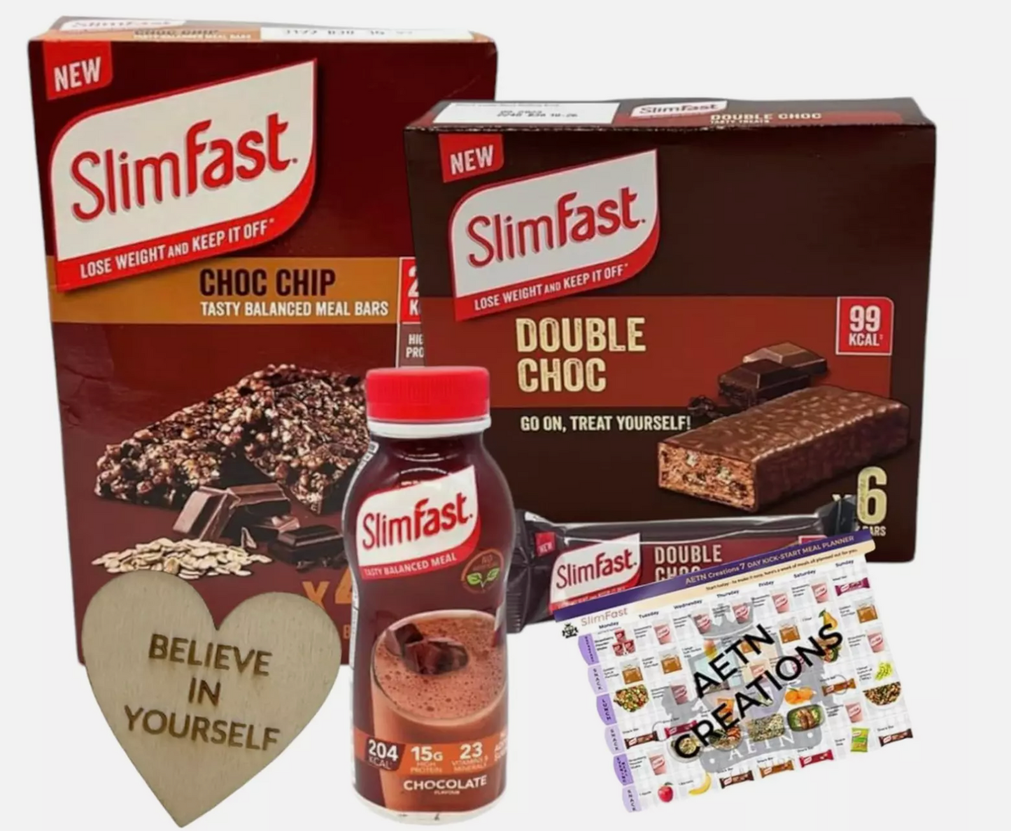 SlimFast Chocolate Lovers Variety Set, Protein Shake, Meal Replacement, Bars