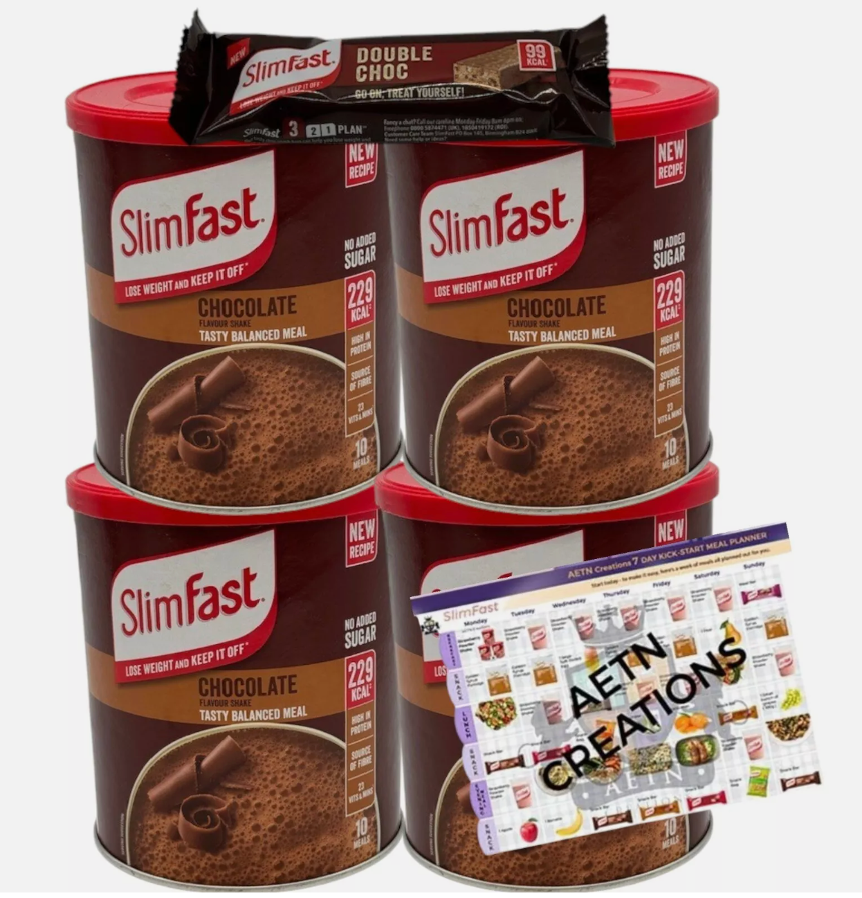 Meal Replacement Slim Fast Shake Powder - Chocolate 4x 10 Servings (total 40)