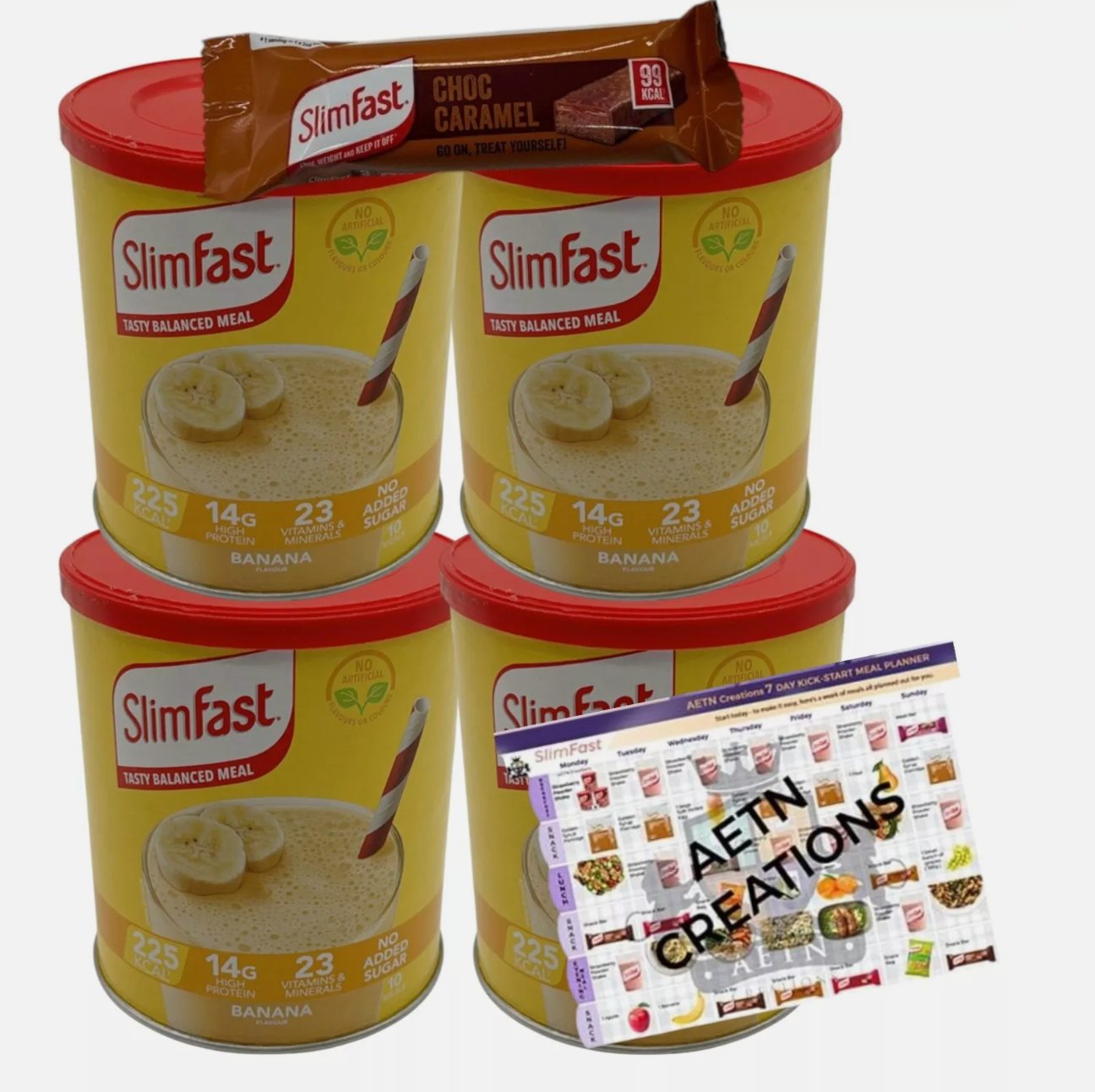 Meal Replacement Slim Fast Shake Powder - Banana 4x 10 Servings (total 40)