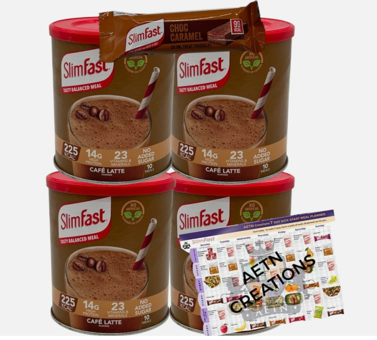 Meal Replacement Slim Fast Shake Powder - Cafe Latte 4x 10 Servings (total 40)