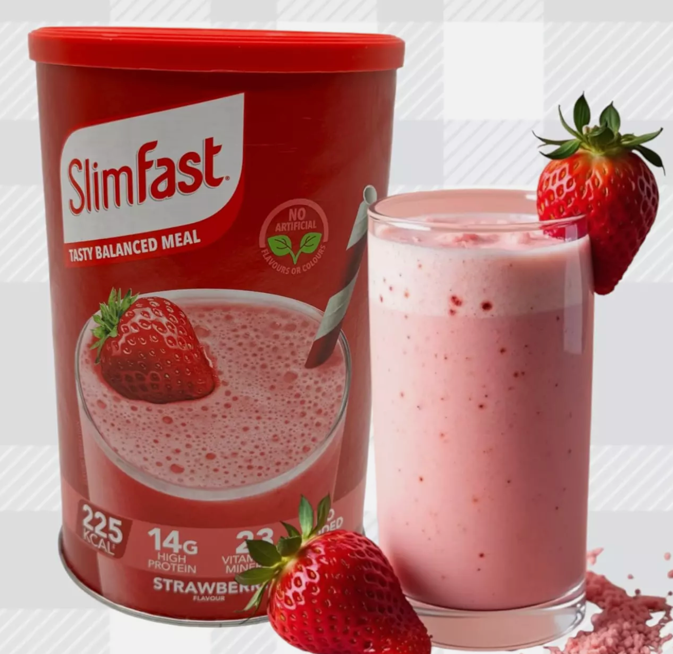 SlimFast Meal Replacement Shakes, Strawberry, Banana, Raspberry & White Choc