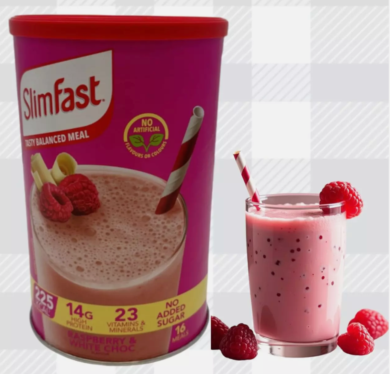 SlimFast Meal Replacement Shakes, Strawberry, Banana, Raspberry & White Choc