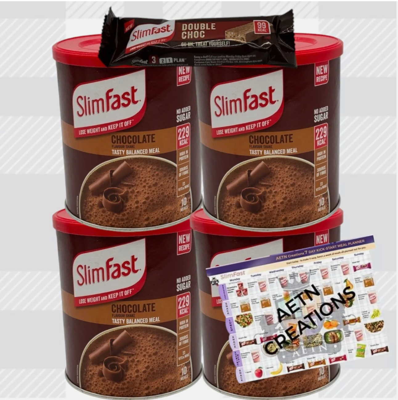 Meal Replacement Slim Fast Shake Powder - Chocolate 4x 10 Servings (total 40)