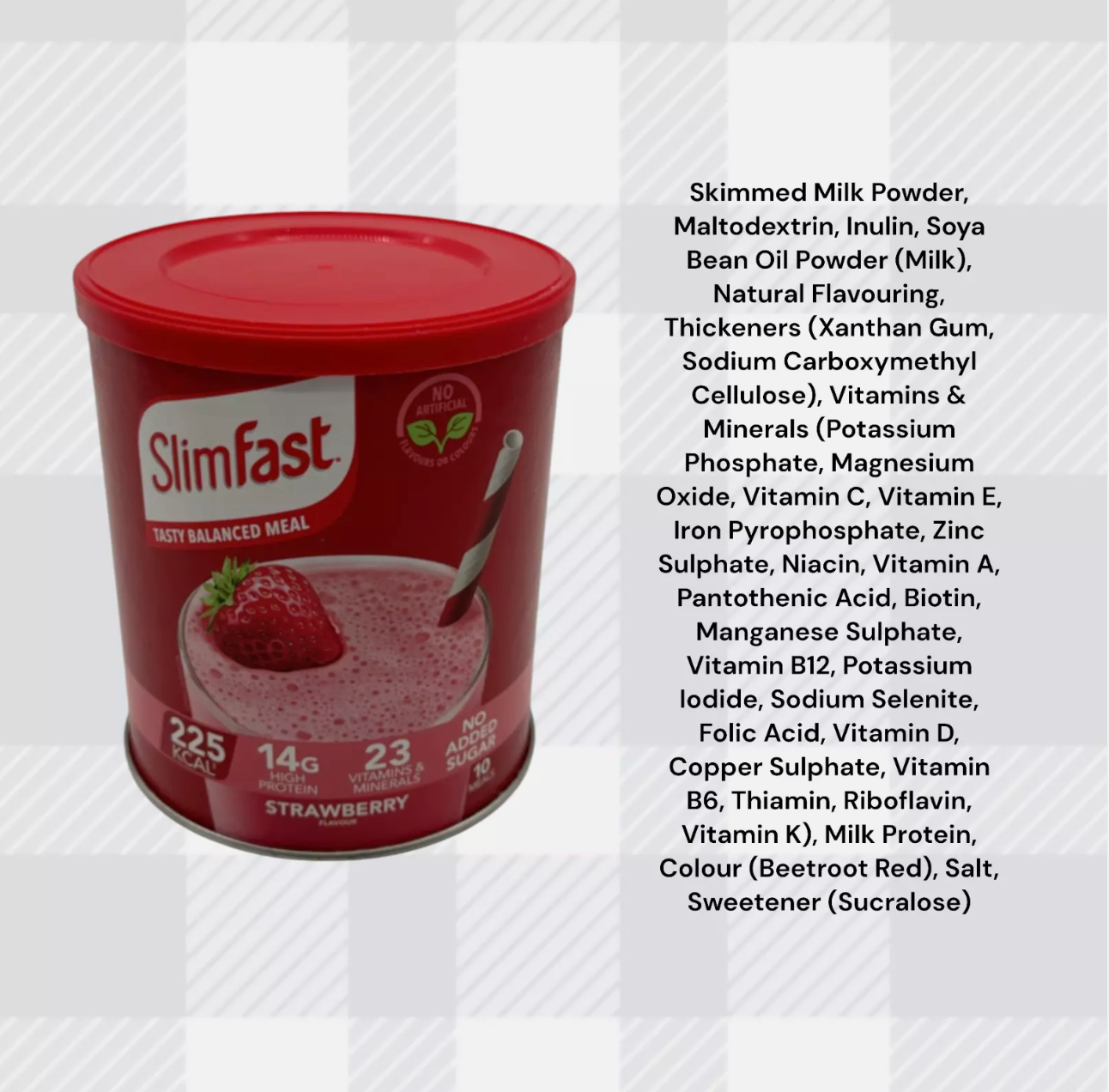 Meal Replacement Slim Fast Shake Powder - Strawberry 4x 10 Servings (total 40)