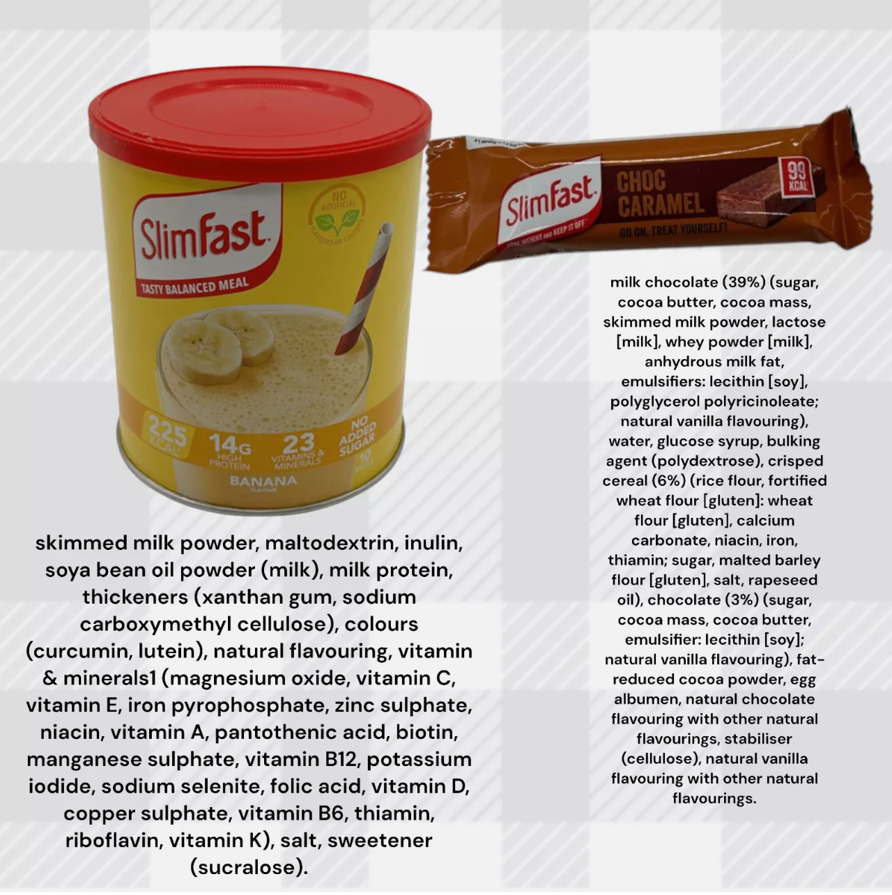 Meal Replacement Slim Fast Shake Powder - Banana 4x 10 Servings (total 40)