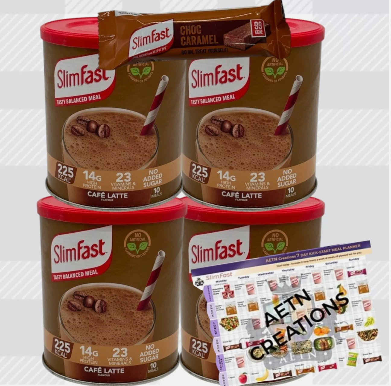 Meal Replacement Slim Fast Shake Powder - Cafe Latte 4x 10 Servings (total 40)