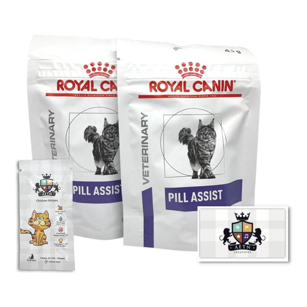 Cat Pill Assist Bundle 2x45g Plus AETN Chicken Cat Treat, Stress-Free Cat Medicating