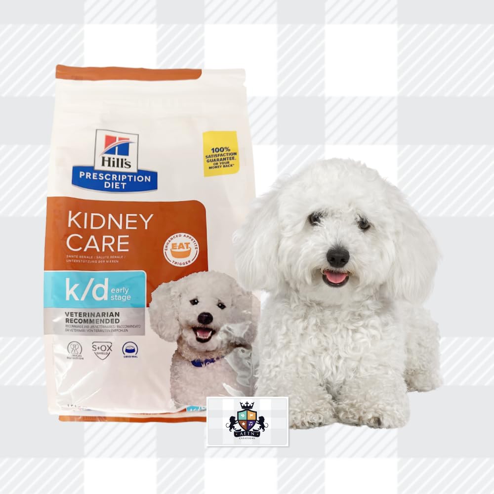 AETN Creations Prescription Diet K/D Early Stage Kidney Care 1.5kg Dry Dog Food plus AETN Jerky Treat, Early Support of Vital Kidney Function