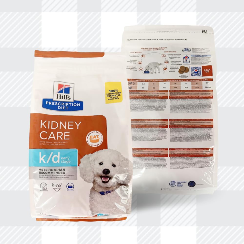 AETN Creations Prescription Diet K/D Early Stage Kidney Care 1.5kg Dry Dog Food plus AETN Jerky Treat, Early Support of Vital Kidney Function