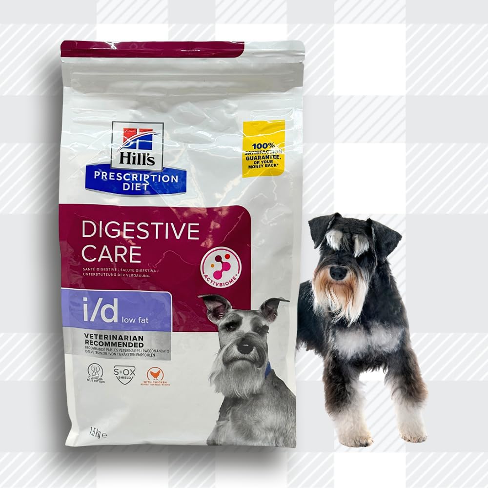 AETN Creations I/D Low Fat Digestive Care Diet Canine Chicken Flavour 1.5kg for Healthy Digestion and Weight Management with AETN Jerky Treat