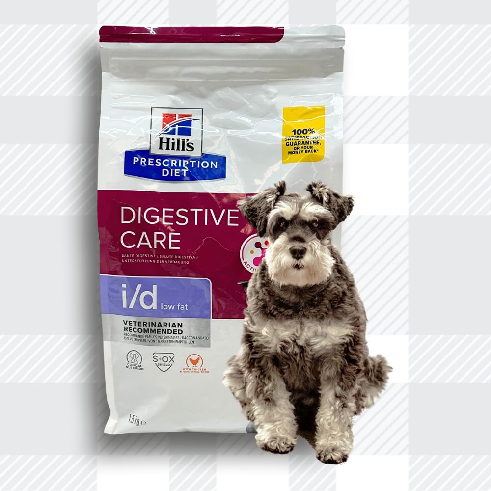 AETN Creations I/D Low Fat Digestive Care Diet Canine Chicken Flavour 1.5kg for Healthy Digestion and Weight Management with AETN Jerky Treat