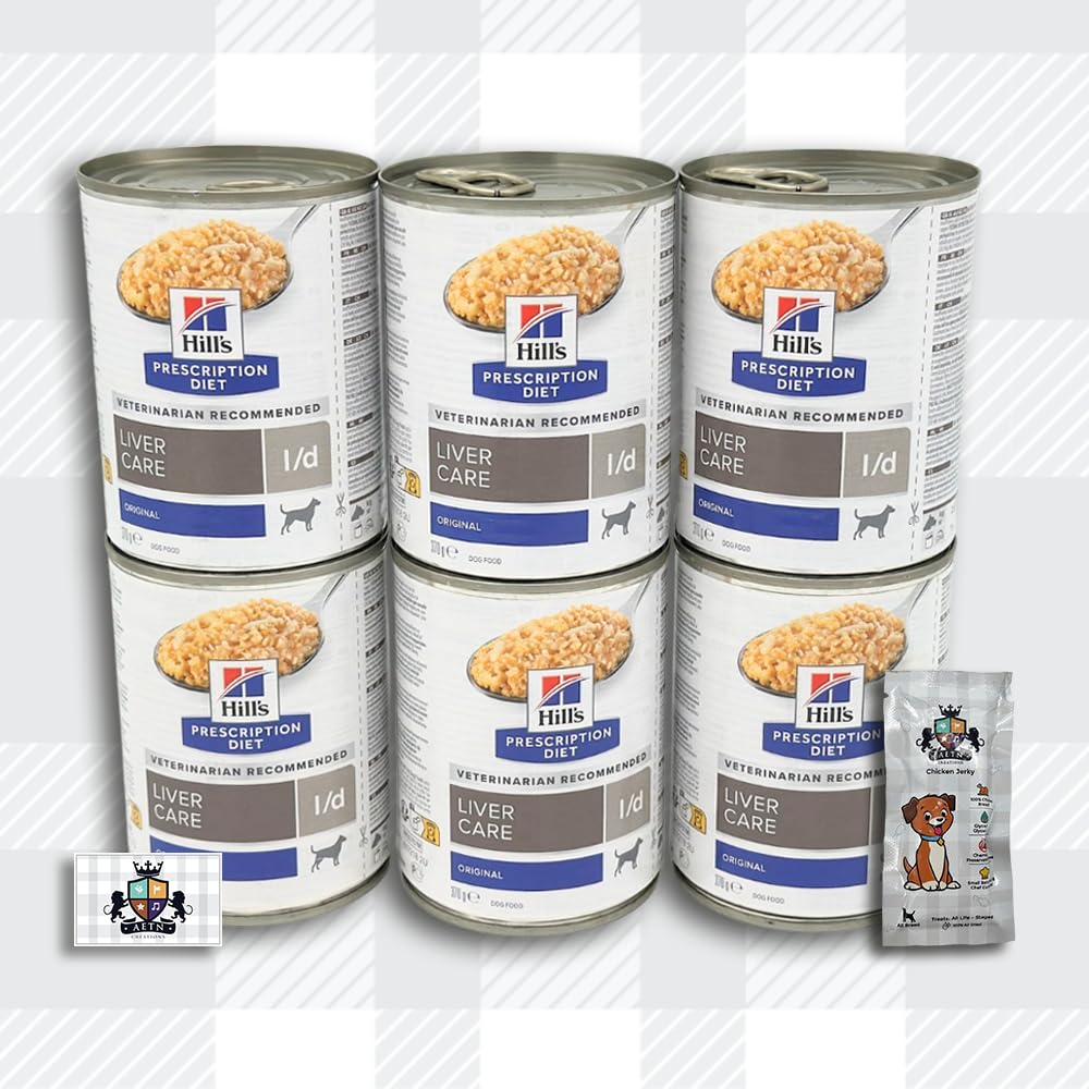 AETN Creations L/D Liver Care Bundle 6x370g Highly Digestible for Adult Dogs with Liver Disorders with AETN Chicken Jerky Treats