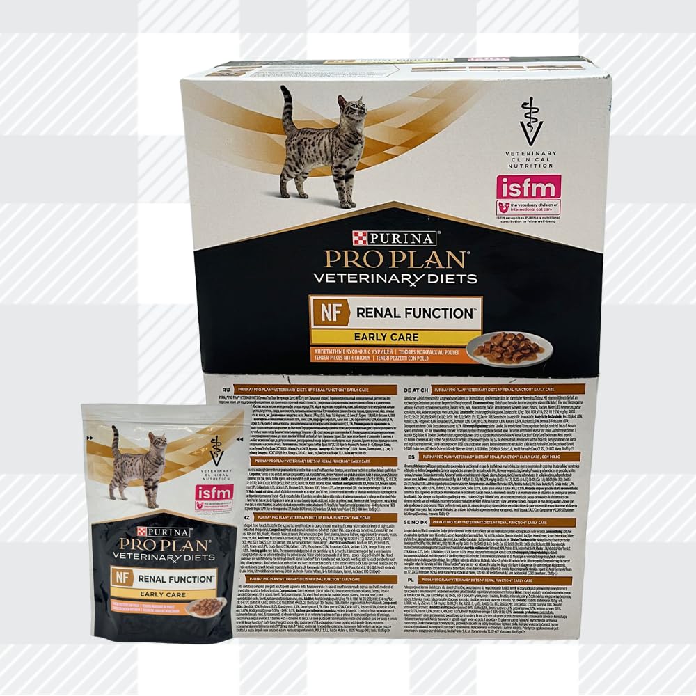 AETN Creations Pro Plan NF Renal Function Early Care Wet Cat Food 2x10x85g in Chicken plus AETN Cat Treat for Cats with Chronic Renal Insufficiency in the Early Stages
