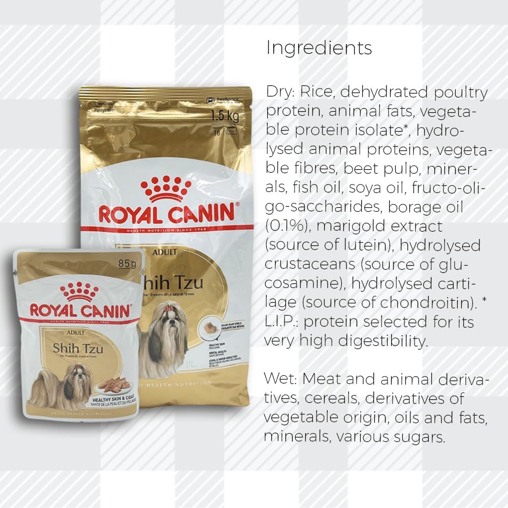 AETN Creations Complete Shih Tzu Care Bundle 1.5kg Dry Dog Food + 2x85g Wet Pouches with AETN Jerky Dog Treat