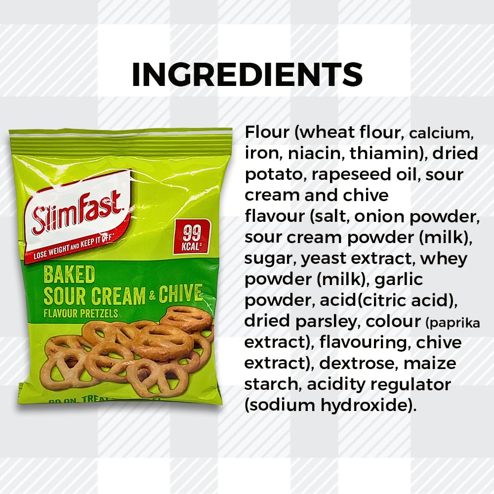 AETN Creations Low-Calorie Snack Pack of 30-15 Cheddar Bites, 15 Sour Cream and Chive Flavoured Slim Fast Crisps plus AETN Fridge Magnet and Meal Planner