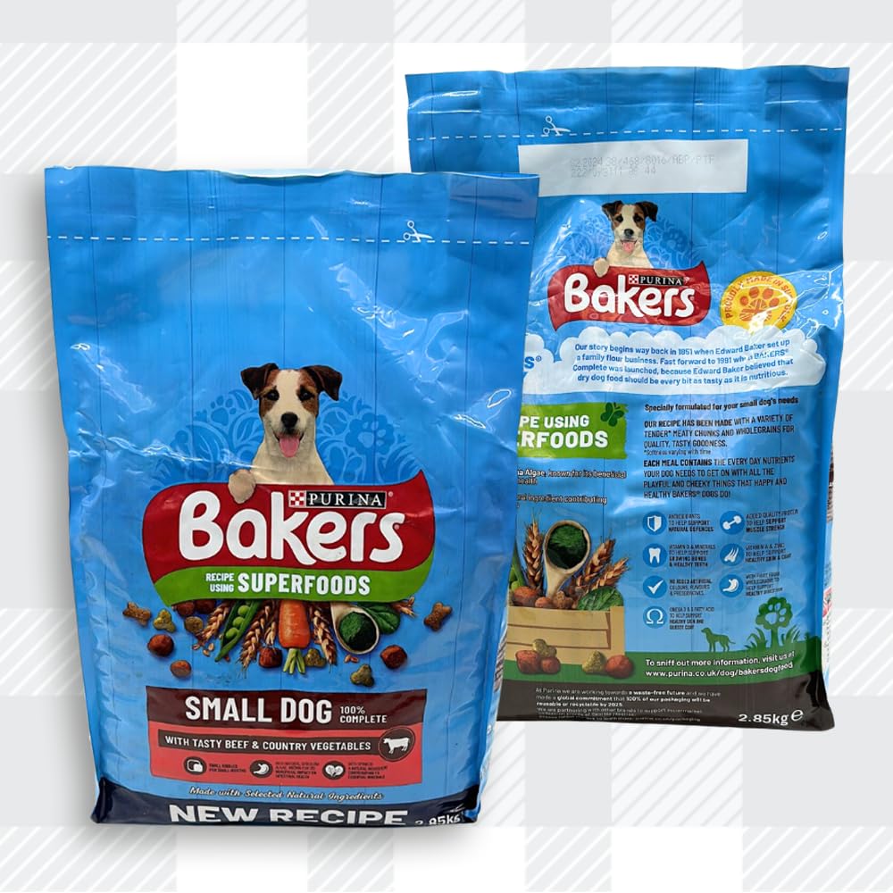 Small Dog Food Delicious and Nutritious Pack with Premium Beef and Nutrient-Rich Vegetables 2.85Kg Superfood with AETN Jerky Treat