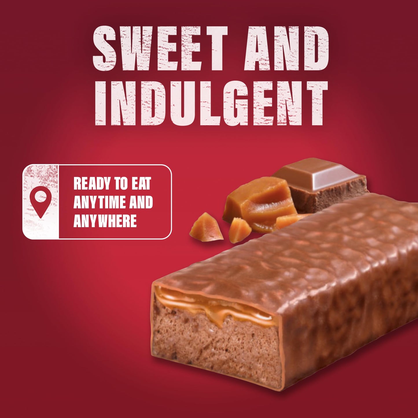 SlimFast Snack Bar, Low Calorie Snack, Choc Caramel Flavour, 30 x 26 g Multipack (Packing may vary)