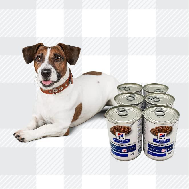 AETN Creations Prescription Diet Z/D Skin Food Sensitivities Wet Dog Pack 6x370g Tins Plus Jerky Treat For Adult Dogs With Allergies