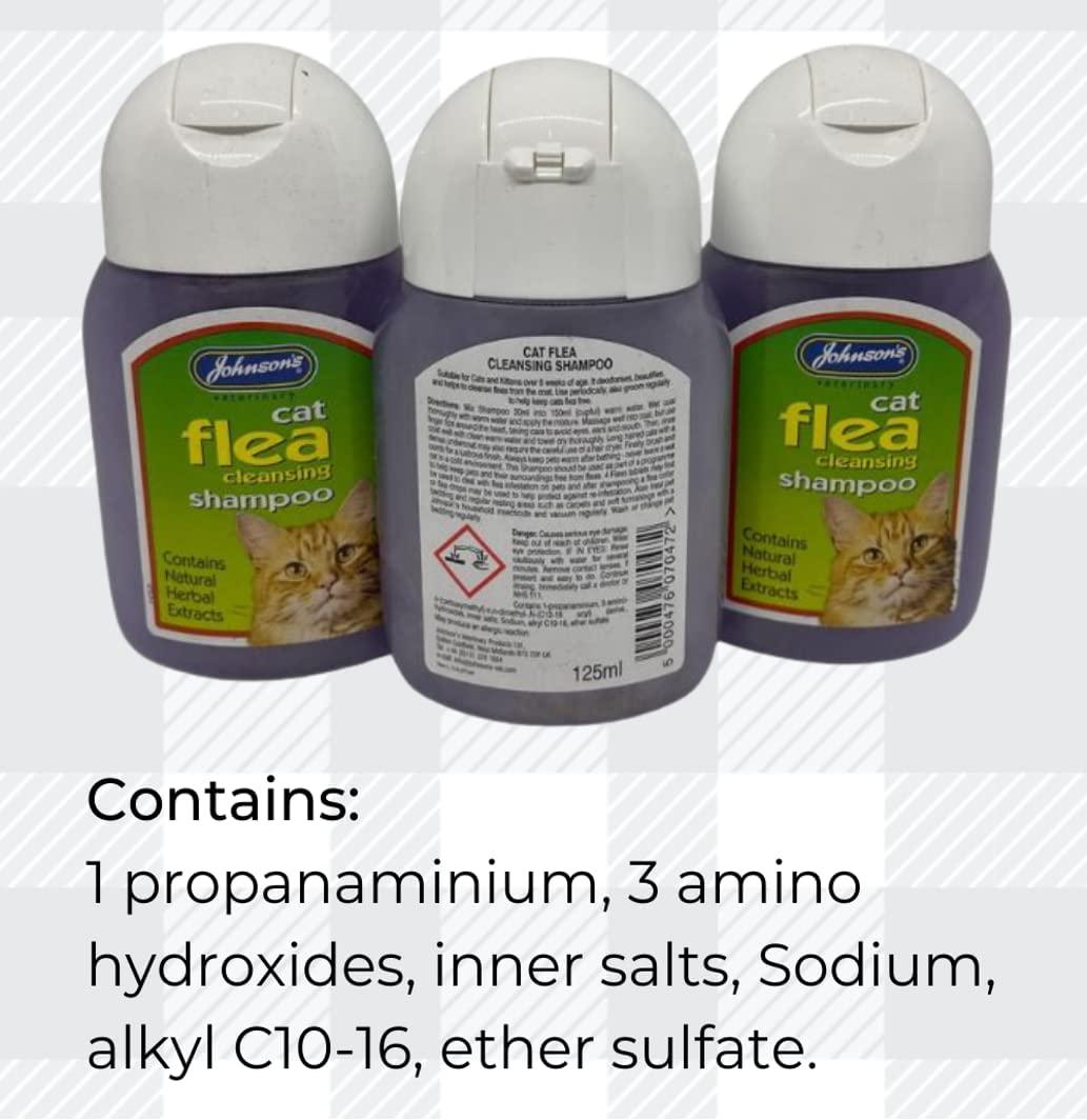 Cat Flea Shampoo Bundle Pack Consist Of Three Packs In 125ml Each Johnson Cleansing For Cat's And AETN Creations Fridge Magnet Beautiful Cleanse Flea's On Coat