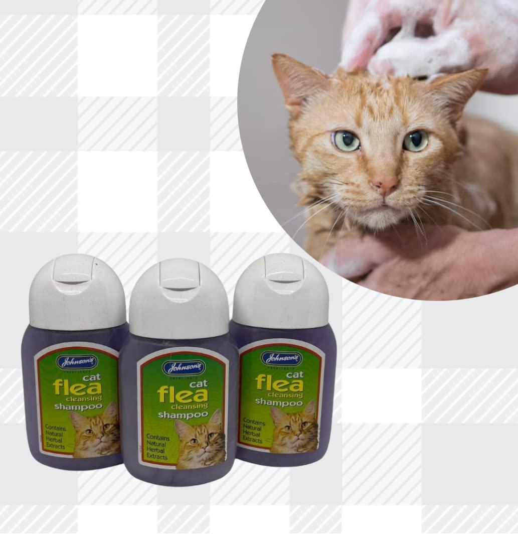 Cat Flea Shampoo Bundle Pack Consist Of Three Packs In 125ml Each Johnson Cleansing For Cat's And AETN Creations Fridge Magnet Beautiful Cleanse Flea's On Coat