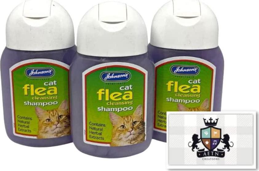 Cat Flea Shampoo Bundle Pack Consist Of Three Packs In 125ml Each Johnson Cleansing For Cat's And AETN Creations Fridge Magnet Beautiful Cleanse Flea's On Coat