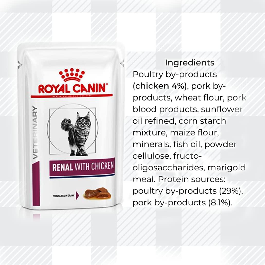 Renal Cat Mix Wet Food Bundle Pack 6x85g Pouches In Beef, Salmon, Chicken Flavour Gravy And AETN Creations Fridge Magnet Mixed Feed For Felines With Chronic Kidney Disease