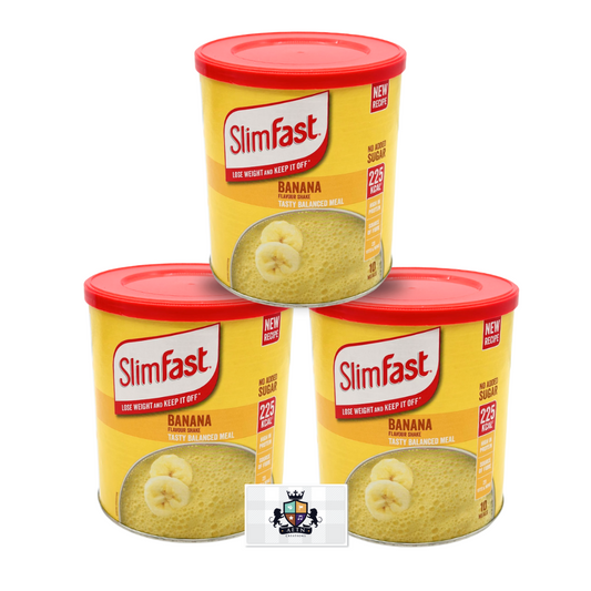 AETN Creations SlimFast Diet Meal Shake Bundle -  High Protein Shake Pack of  3  in 10 Servings Banana Flavour plus AETN Creations Fridge Magnet, Tape Measure and Meal Planner