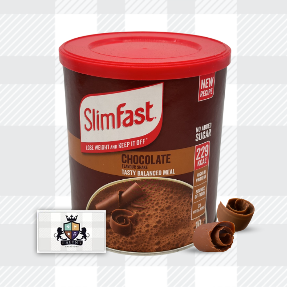 AETN Creations SlimFast Diet Meal Shake Bundle -  High Protein Shake Pack of  3  in 10 Servings Chocolate Flavour plus AETN Creations Fridge Magnet, Tape Measure and Meal Planner
