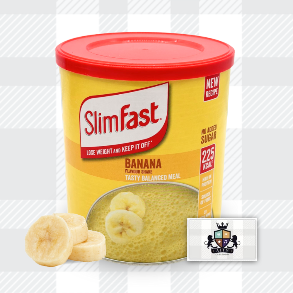AETN Creations SlimFast Diet Meal Shake Bundle -  High Protein Shake Pack of  3  in 10 Servings Banana Flavour plus AETN Creations Fridge Magnet, Tape Measure and Meal Planner