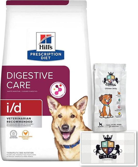 AETN Creations I/D Digestive Care Diet Canine Chicken Flavour 1.5kg, Highly-Digestible Complete Balanced Food For Adult Dogs And Jerky Treat
