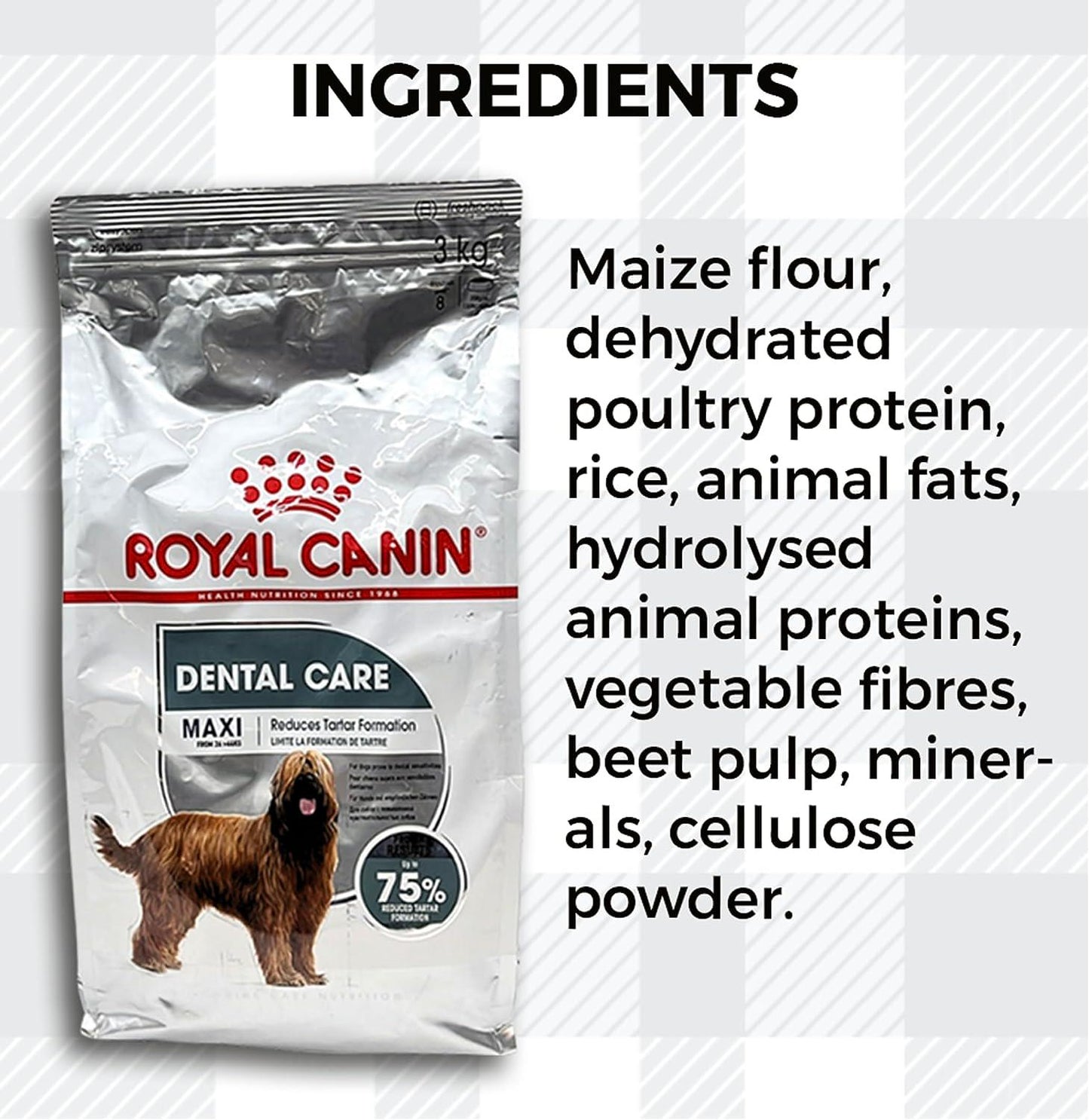 AETN Creations Maxi Dental Care Dog Bundle 3kg Dry Food And Chicken Jerky Treat Formulated To Help Maintain Health Adult Dogs.