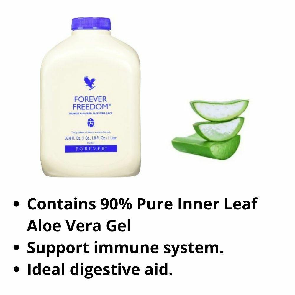 Forever Freedom Orange Flavoured Aloe Vera Juice Gel Drink 1 Litre