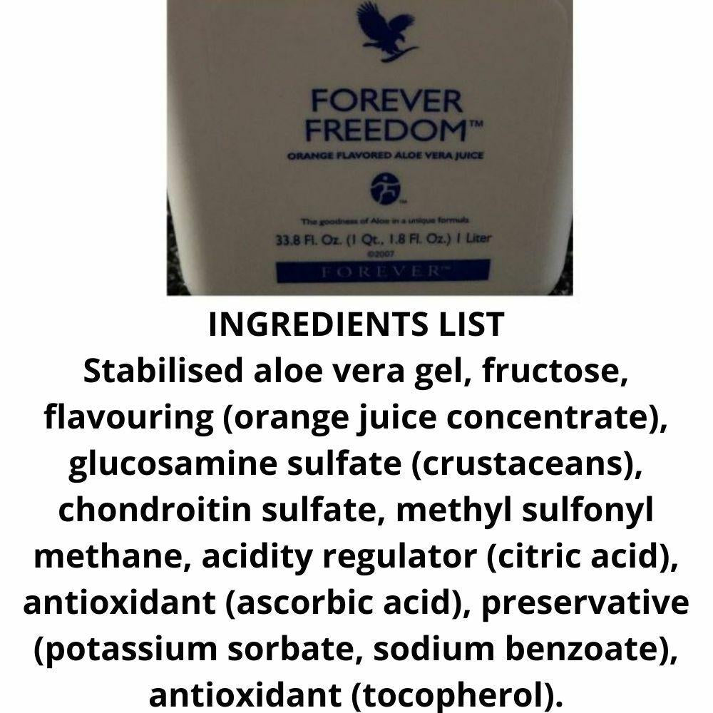 Forever Freedom Orange Flavoured Aloe Vera Juice Gel Drink 1 Litre