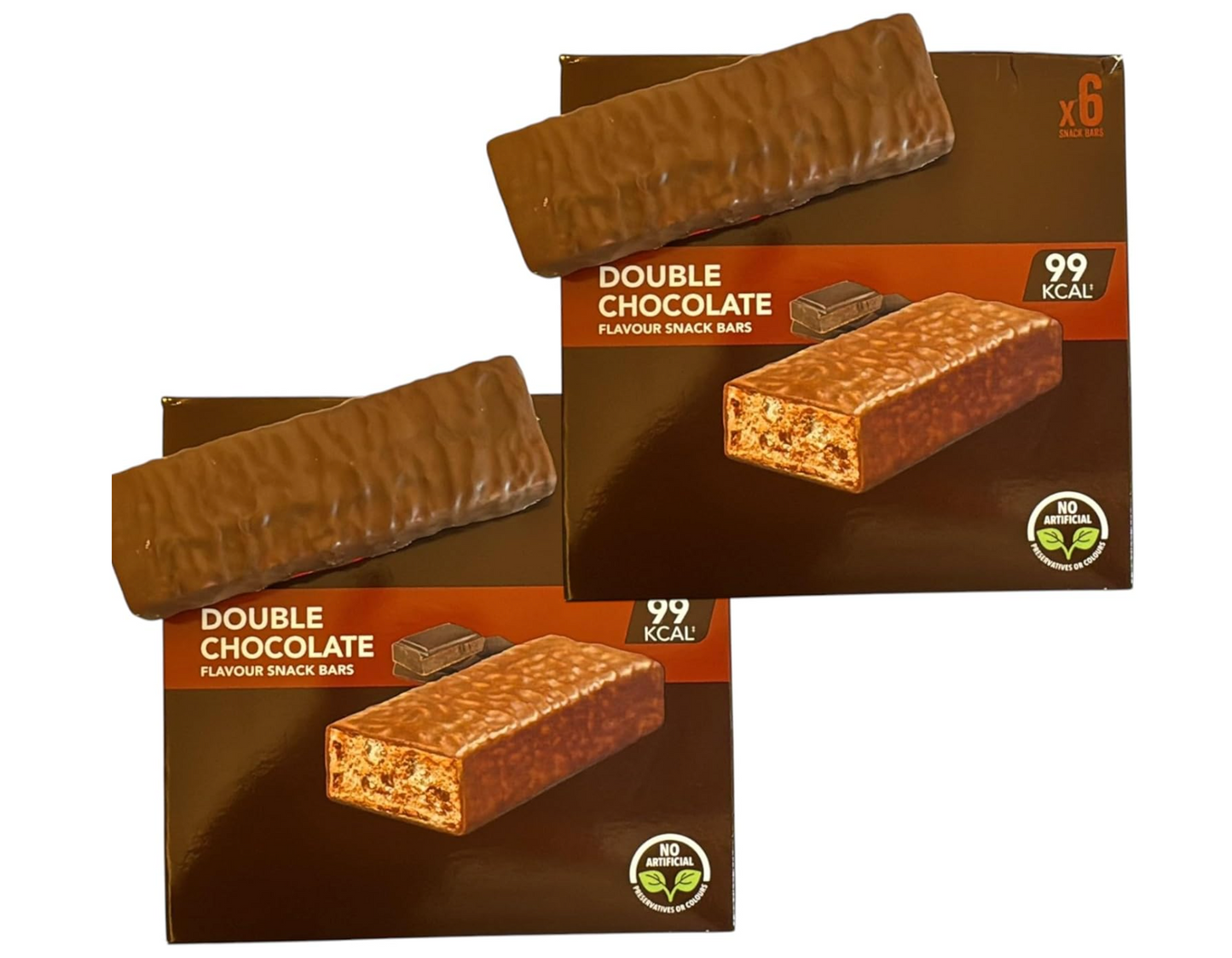 AETN Creations Double Chocolate Snack Bars 2x6 Pack – Low Calorie 99kcal Treat Bars with AETN Creations Meal Planner Guide
