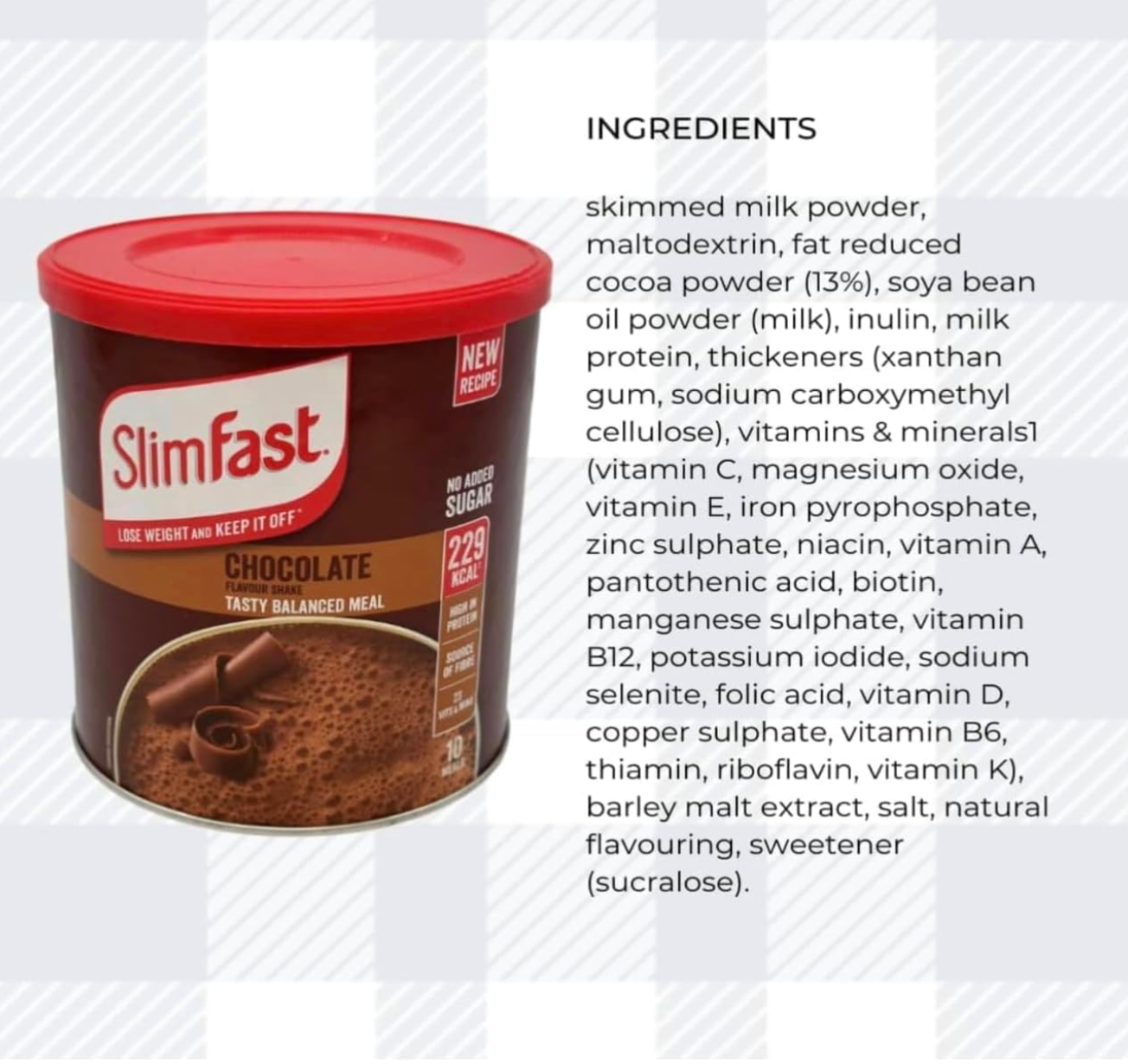 Slim Fast Best Sellers Pack of 4 Tubs Meal Replacement Shakes with Meal Planner Chocolate, Strawberry, Café Latte & Banana, High-Protein, Low-Calorie Diet Shake