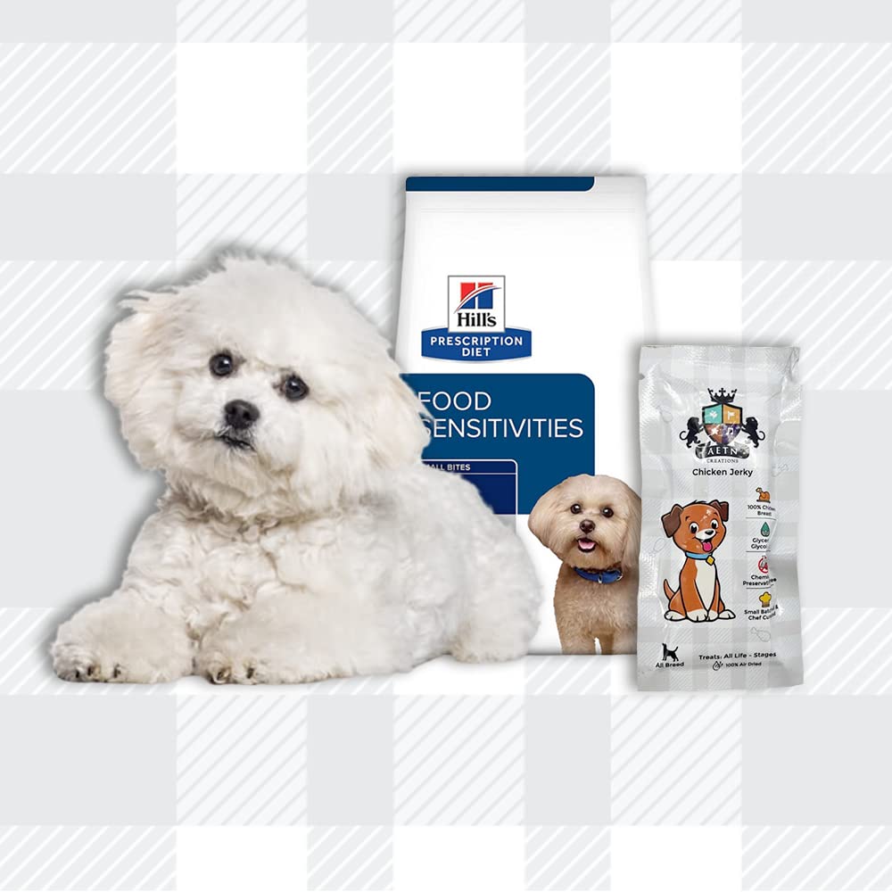 AETN Creations Hill's Perscription Diet Z/D Mini Dry Dog Food Sensitivities 1kg with AETN Jerky Treat