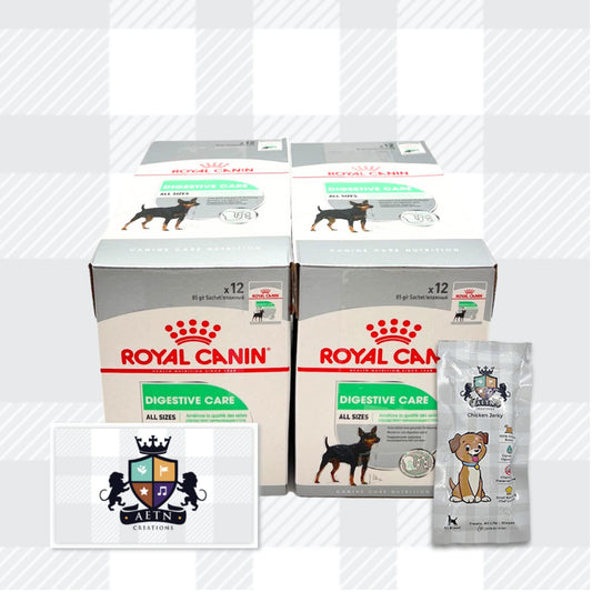 AETN Creations Digestive Care Wet Dog Food Pack 2x12x85g plus AETN Jerky Treat, Formulated to Support Optimal Digestive Health in Adult Dogs