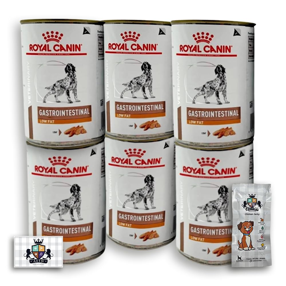 AETN Creations Gastrointestinal Low Fat Pack 6x410g Wet Dog Food in Loaf to Support Canine Gastro Health with AETN Jerky Treat