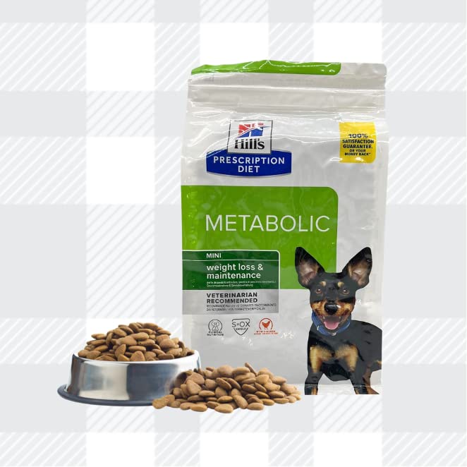 AETN Creations Prescription Diet Metabolic Weight Management Mini Dog Food Bundle 1kg Dry plus AETN Jerky Treat, Designed to Support Weight Control for Small Breed Dogs