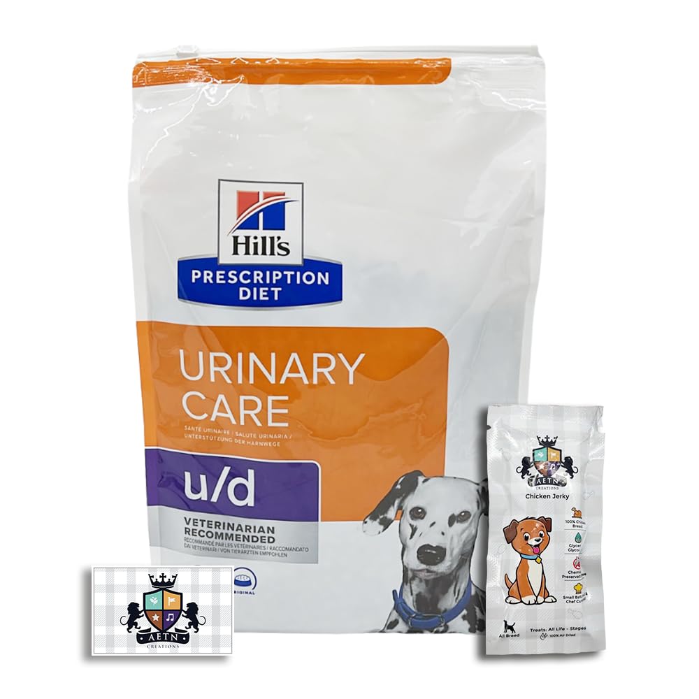 AETN Creations Diet U/D Urinary Care Dry Food for Adult Dogs Veterinary 4kg with AETN Jerky Dog Treat