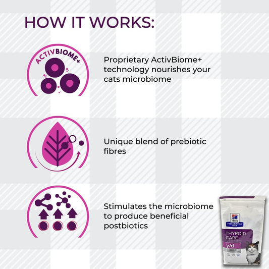 AETN Creations Y/D Thyroid Care Bundle 1.5kg Dry Cat Food plus AETN Creations Chicken Cat Treat, Dietetic Dry Food for Cats with Thyroid Problems