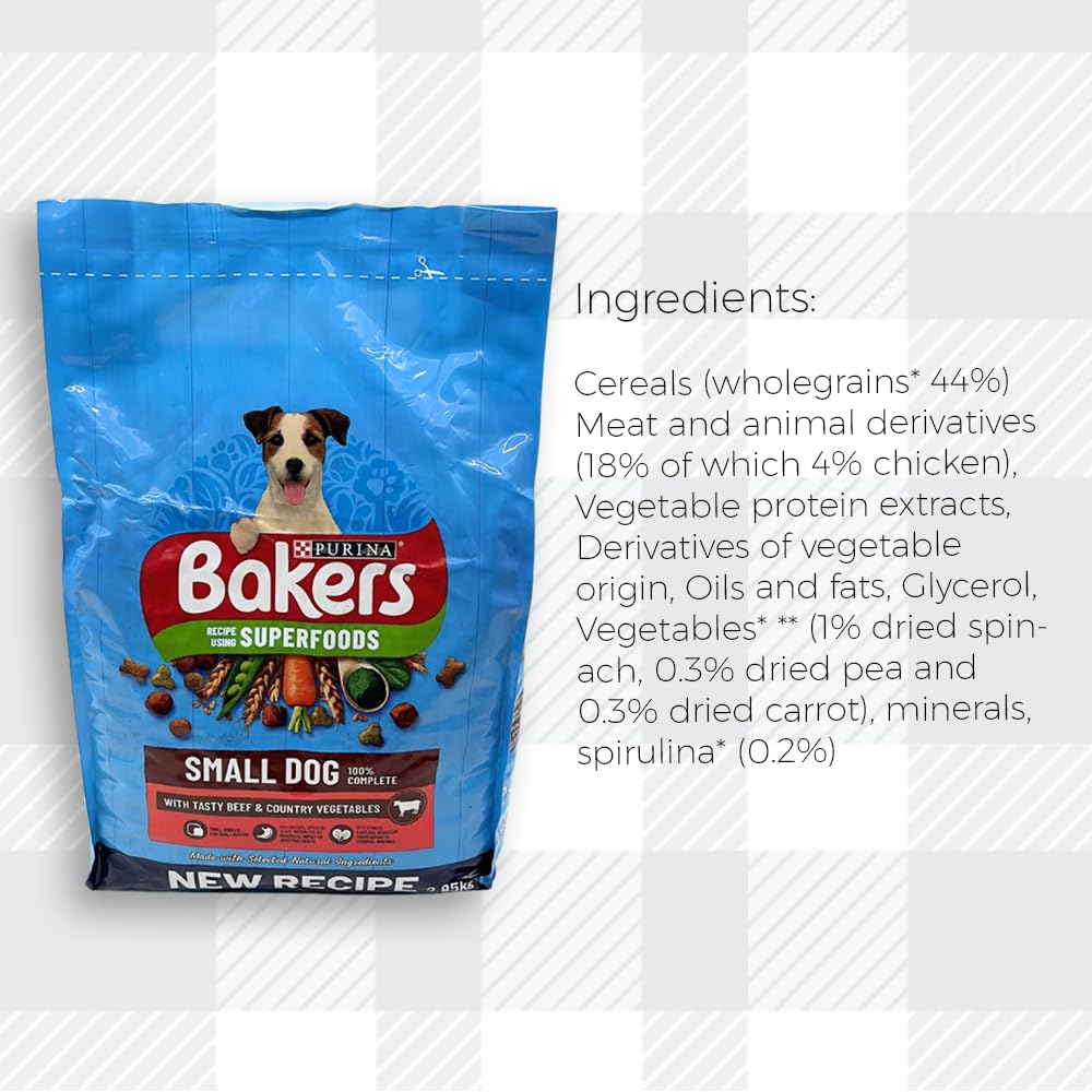 Small Dog Food Delicious and Nutritious Pack with Premium Beef and Nutrient-Rich Vegetables 2.85Kg Superfood with AETN Jerky Treat