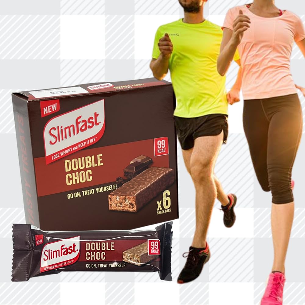 AETN Creations Slim Fast Chocolate Snack Bar 2 Boxes (12x25g) 99Kcal Sweet, Indulgent Treat On The Go with AETN Creations Fridge Magnet and Meal Planner