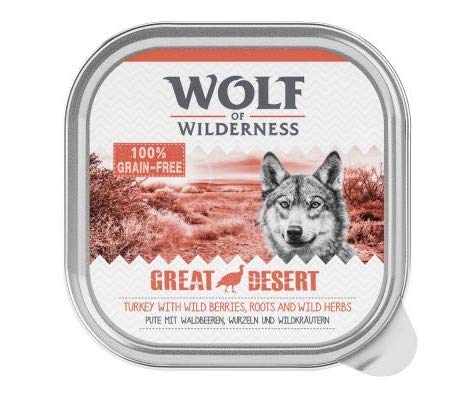 Wolf of Wilderness Adult Classic 6 x 300g Mixed Pack 4 Varieties Mono Protein Wet Dog Food with Grain Allergy Tray Grain-free