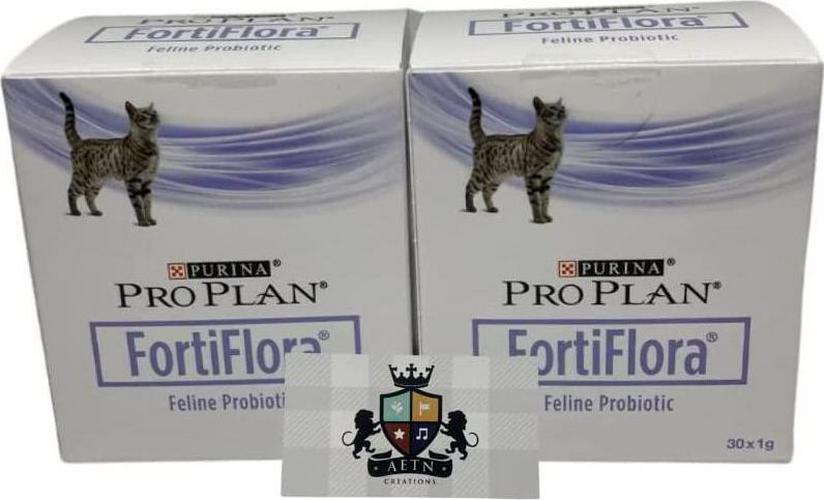 FortiFlora Powder Supplement Bundle Pack Consist Of Two Boxes In 30 Sachets Each Purina And AETN Creations Fridge Magnet Probiotic The Dietary Management Cat With Diarrhoea