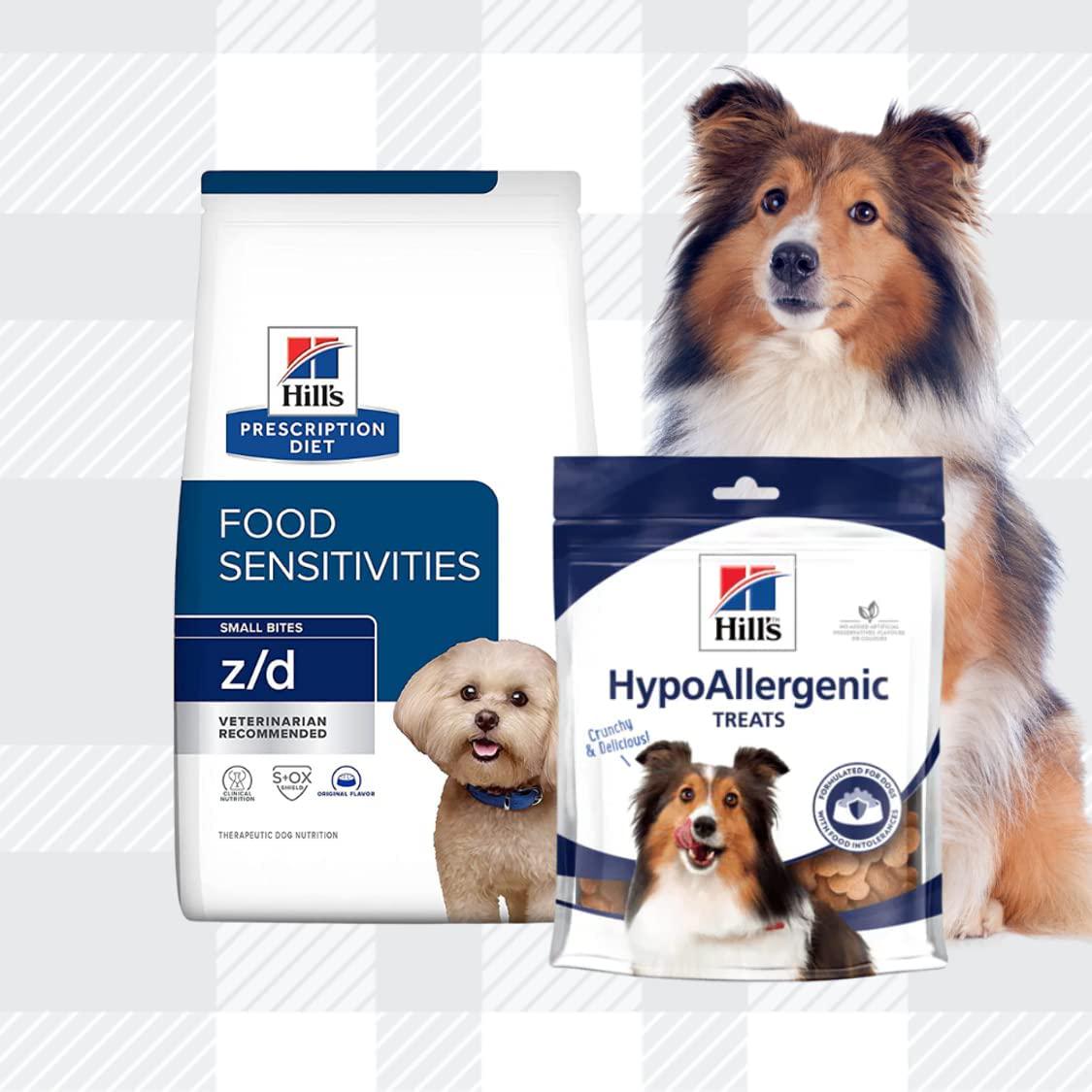 Mini Dry Dog Food Z/D Sensitivities 1kg, Hypoallergenic Treats 220g And AETN Creations Fridge Magnet Dietetic Pack For Sensitive Dogs With Allergies Balanced Mix Of Vitamins Minerals