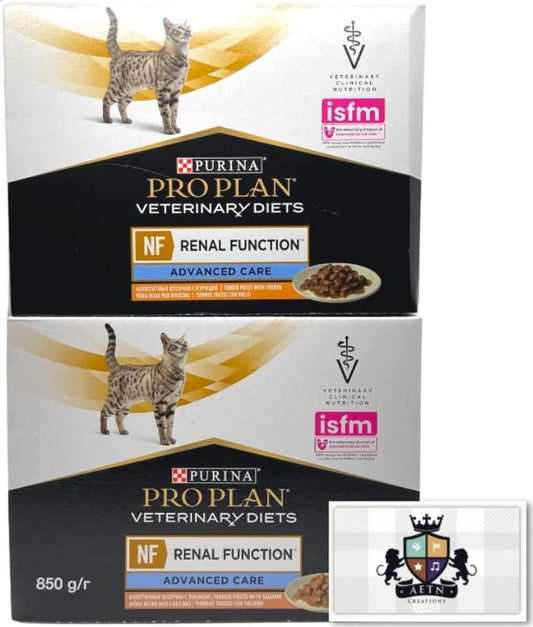 NF Renal Function Wet Cat Food Pouches Mixed Pack Of Advance Care Chicken 10x85g And Salmon In Gravy AETN Creations Fridge Magnet For Adult Cats With Chronic Illnesses